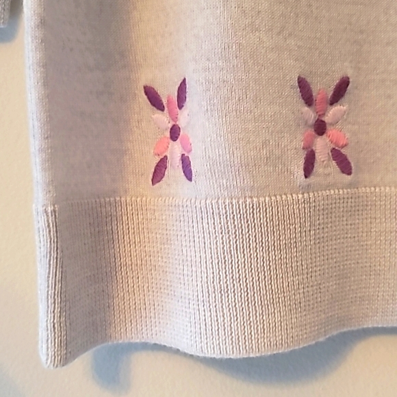 NWOT J.CREW Women's Tippi Flower Embroidered Merino Wool Sweater, Size M - Picture 5 of 10